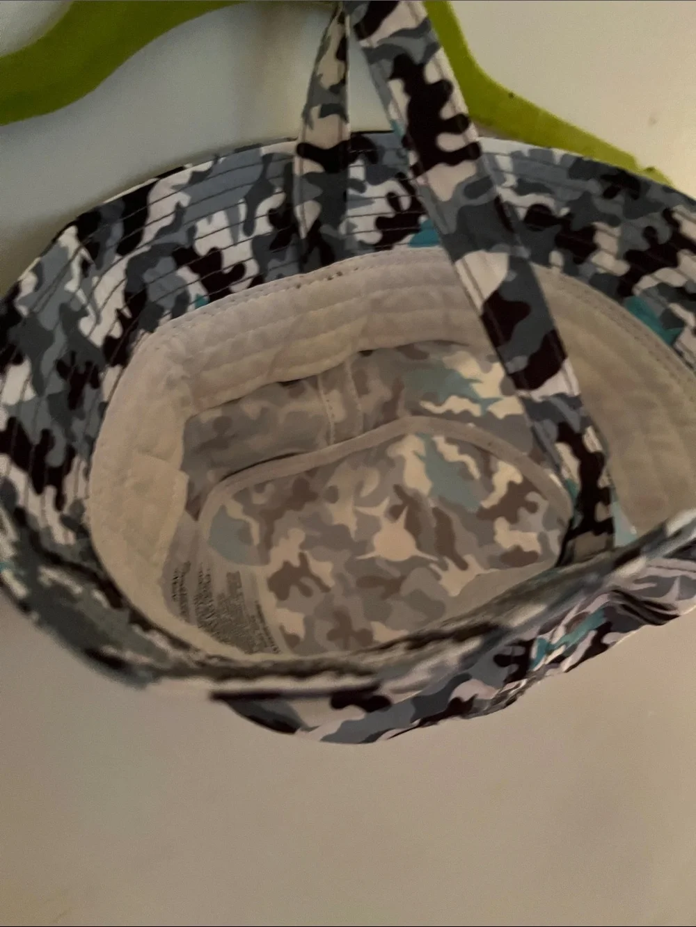 Hurley Kids' White, Gray & Teal Camo Bucket Hat
